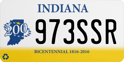 IN license plate 973SSR
