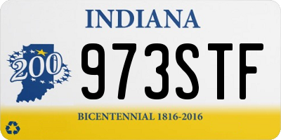 IN license plate 973STF