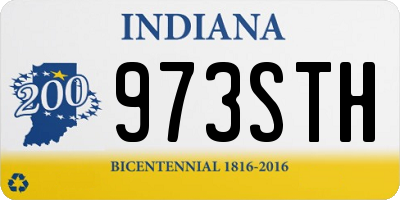IN license plate 973STH