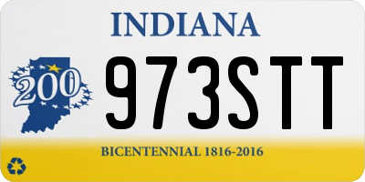 IN license plate 973STT