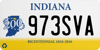 IN license plate 973SVA