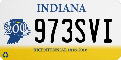 IN license plate 973SVI