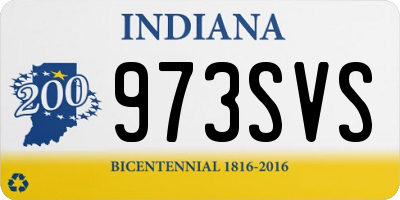 IN license plate 973SVS
