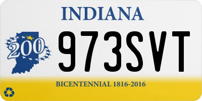 IN license plate 973SVT