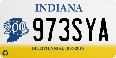 IN license plate 973SYA