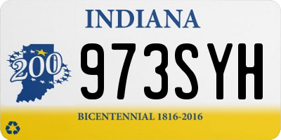 IN license plate 973SYH
