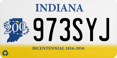 IN license plate 973SYJ