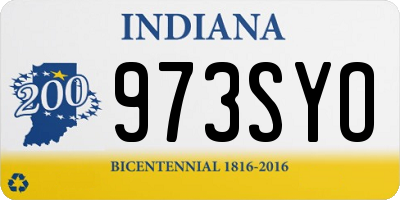 IN license plate 973SYO