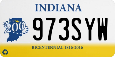 IN license plate 973SYW
