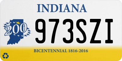 IN license plate 973SZI