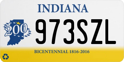 IN license plate 973SZL