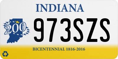 IN license plate 973SZS