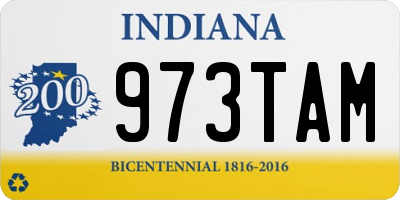 IN license plate 973TAM