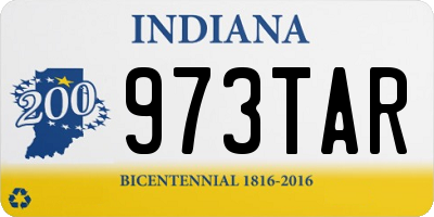 IN license plate 973TAR