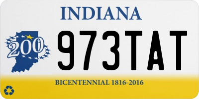 IN license plate 973TAT