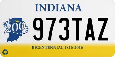 IN license plate 973TAZ