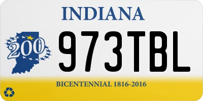IN license plate 973TBL