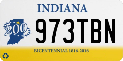 IN license plate 973TBN