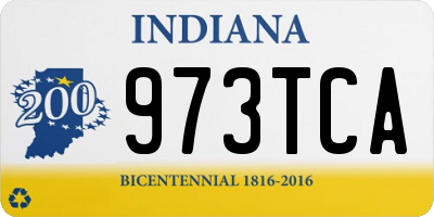 IN license plate 973TCA