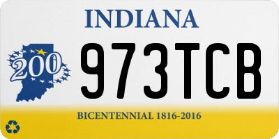 IN license plate 973TCB