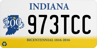 IN license plate 973TCC