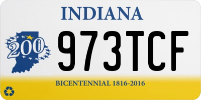 IN license plate 973TCF