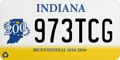 IN license plate 973TCG