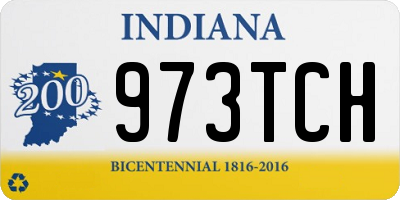 IN license plate 973TCH