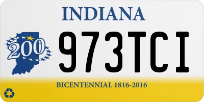 IN license plate 973TCI