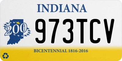 IN license plate 973TCV