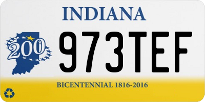 IN license plate 973TEF