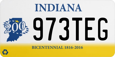 IN license plate 973TEG