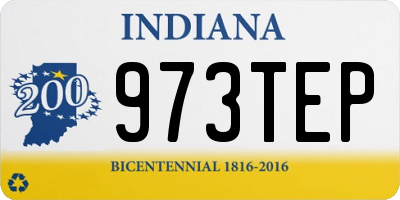 IN license plate 973TEP