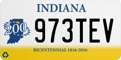 IN license plate 973TEV