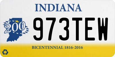IN license plate 973TEW