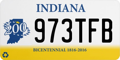 IN license plate 973TFB