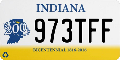 IN license plate 973TFF