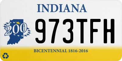 IN license plate 973TFH