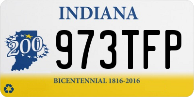 IN license plate 973TFP