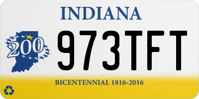 IN license plate 973TFT