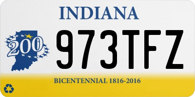IN license plate 973TFZ