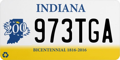 IN license plate 973TGA