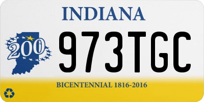 IN license plate 973TGC