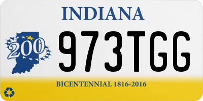 IN license plate 973TGG