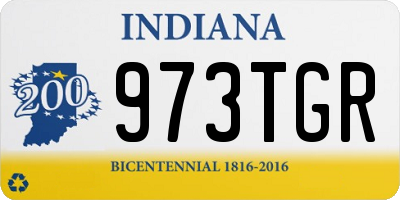 IN license plate 973TGR