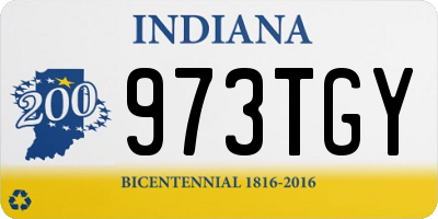 IN license plate 973TGY