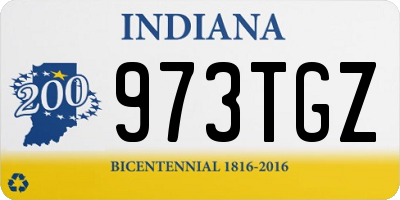 IN license plate 973TGZ