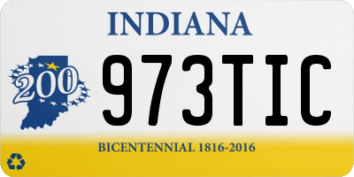 IN license plate 973TIC