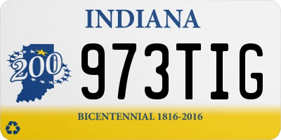 IN license plate 973TIG
