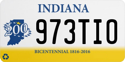 IN license plate 973TIO